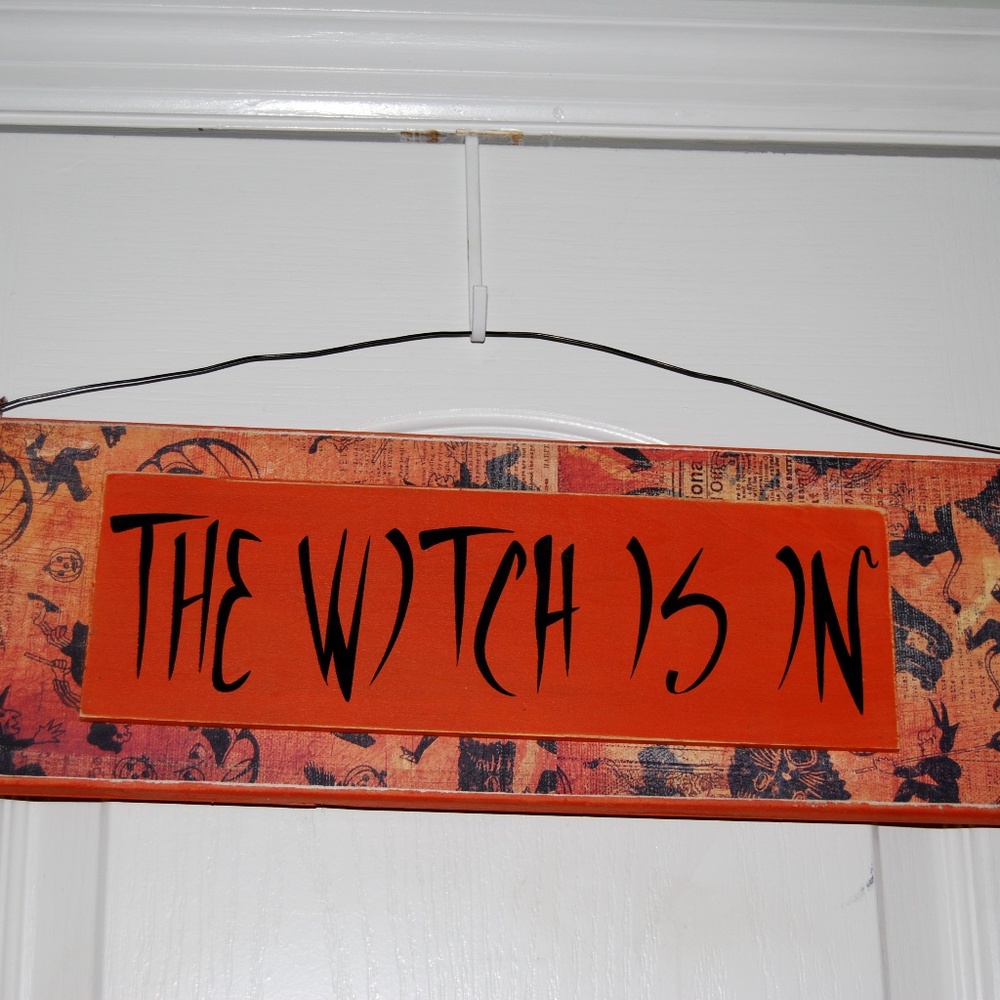 Hand Painted Halloween Sign